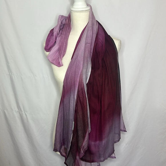 Purple Handmade Indian Scarf - Picture 2 of 5